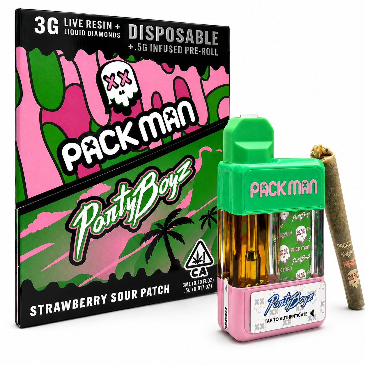 PackMan x PartyBoyz 3g + 1 PreRoll s1